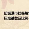 防城港市社保每年个人缴费是多少 2022年防城港社保缴费标准基数及比例一览表