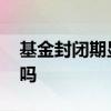 基金封闭期显示收益吗 基金封闭期显示收益吗