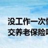 没工作一次性买15年养老保险可以吗 公务员交养老保险吗 
