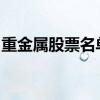重金属股票名单一览哪些重金属概念股票利好