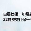 自费社保一年需交多少2021 2022社保缴费标准是多少：2022自费交社保一个月多少钱