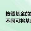 按照基金的投资组合可划分为 按照投资对象不同可将基金分为