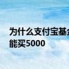 为什么支付宝基金上限只能买1w 为什么支付宝基金一次只能买5000